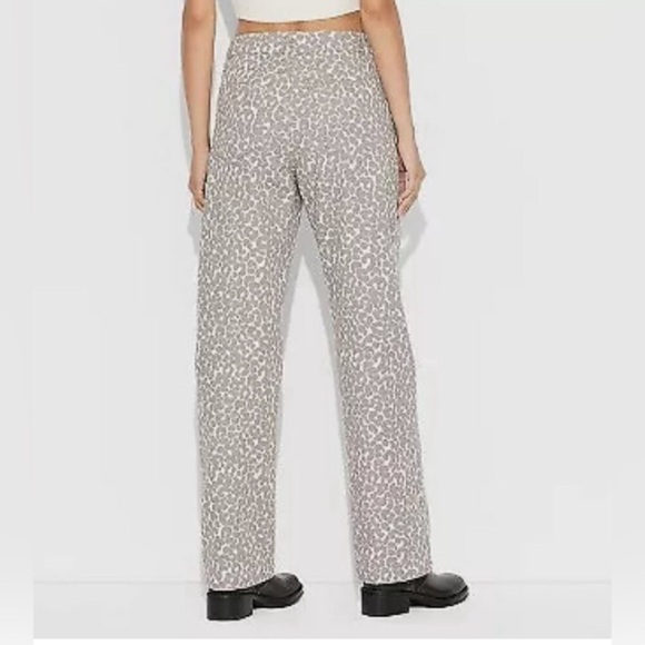 Wild Fable Leopard Print Straight Leg Jeans Size XS - Picture 3 of 13